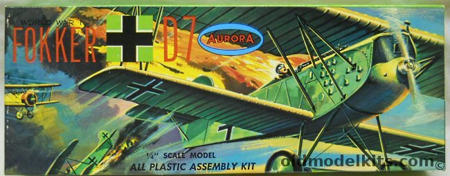 Aurora 1/48 Fokker D-7 - (D-VII DVII), 106-100 plastic model kit